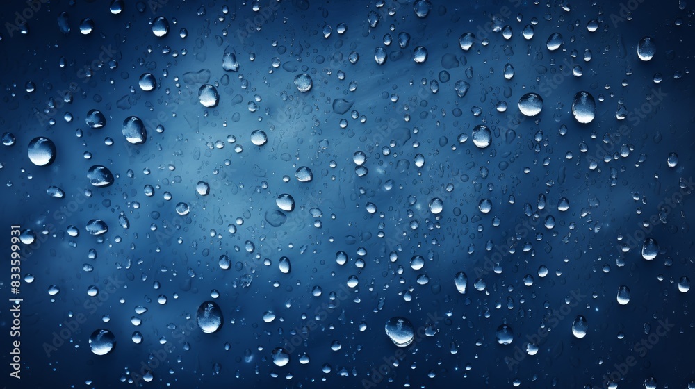 Raindrops creating ripples on a darkly blue background Raindrops creating ripples on a darkly blue background