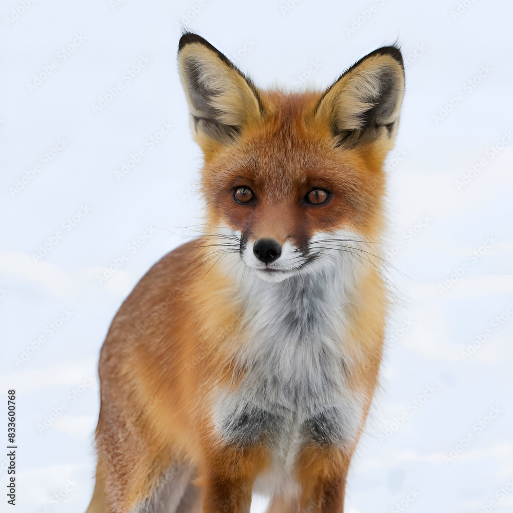 red fox isolated on white background red fox isolated on white background