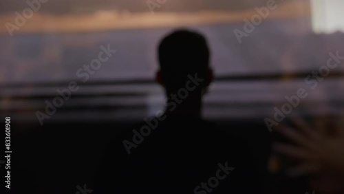 Back view of man standing in a dark environment Life Flashing in front of his eyes religious experiences
