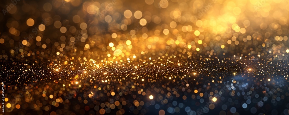 Abstract background with golden bokeh lights. Abstract background with golden bokeh lights.