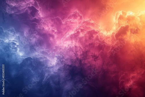 Vibrant hues of purple and orange suggest a thunderstorm in this dynamic abstract texture photo