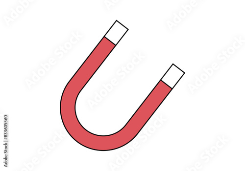 Icono de imán rojo en fondo blanco.