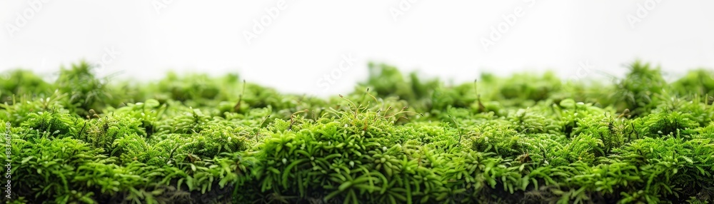 Lush green foliage against a white background. Lush green foliage against a white background.