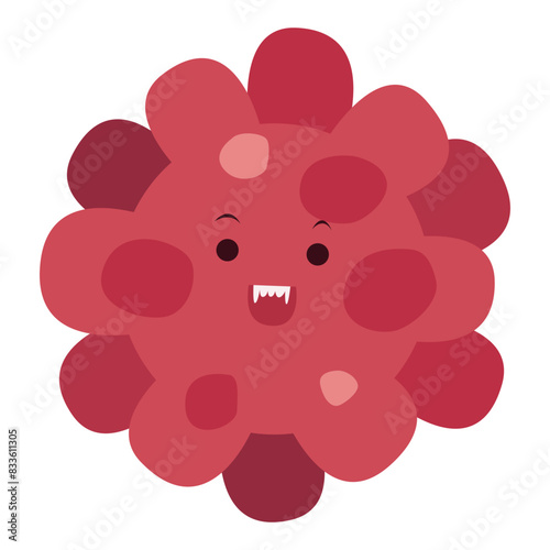 cancer cell cartoon character. cancer disease concept