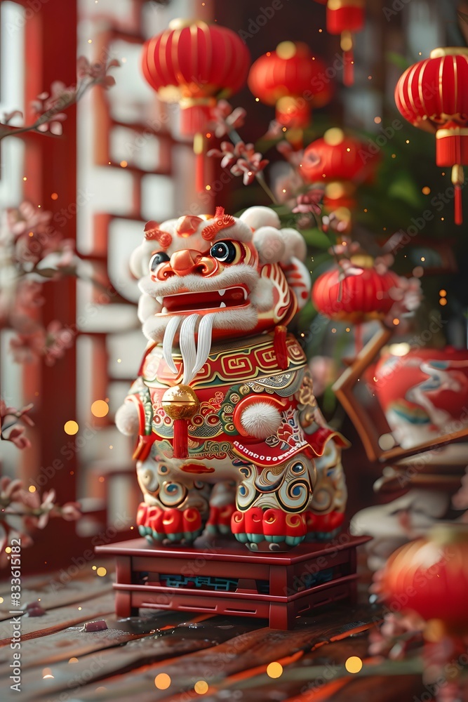 Fototapeta premium Lion dance