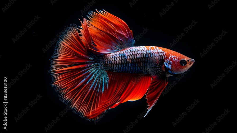 Betta fish halfmoon in different color tone and style from Thailand, the Siamese fighting fish, betta splendens Betta fish halfmoon in different color tone and style from Thailand, the Siamese fighting fish, betta splendens