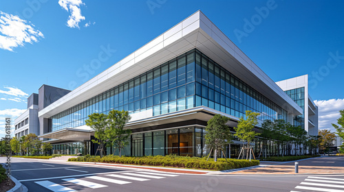 大きな病院の建物 photo