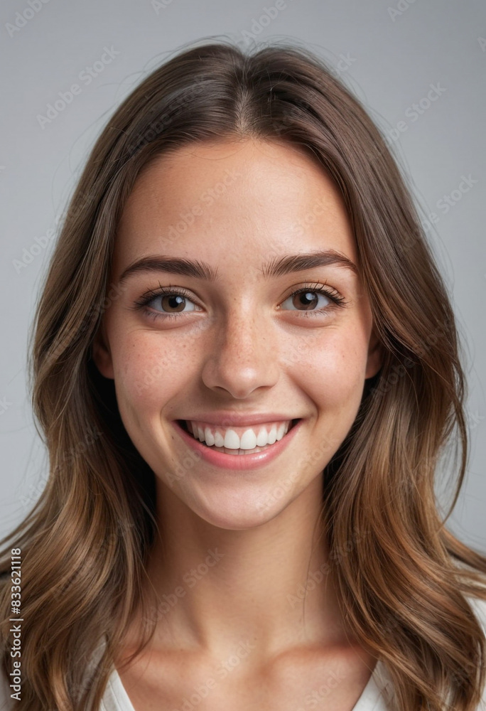 portrait view of a regular happy smiling Australians girl , ultra realistic, candid, social media, avatar image, plain solid background portrait view of a regular happy smiling Australians girl , ultra realistic, candid, social media, avatar image, plain solid background