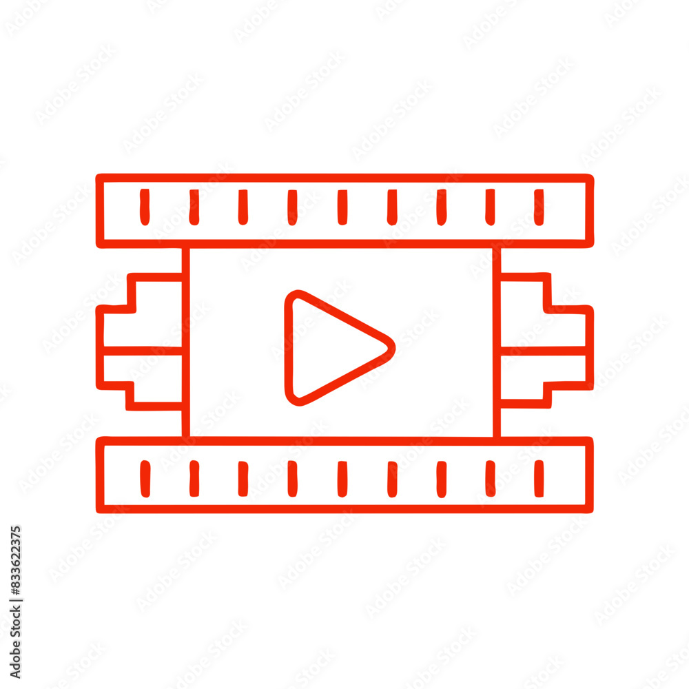 Stream and Save: Film Download Icon Design Stream and Save: Film Download Icon Design