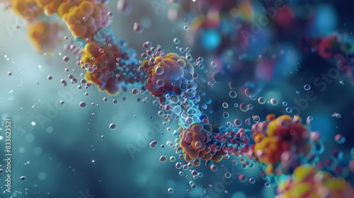 A detailed visual of the molecular composition of an essential fatty acid, illustrating its role in cellular function © Thirawat