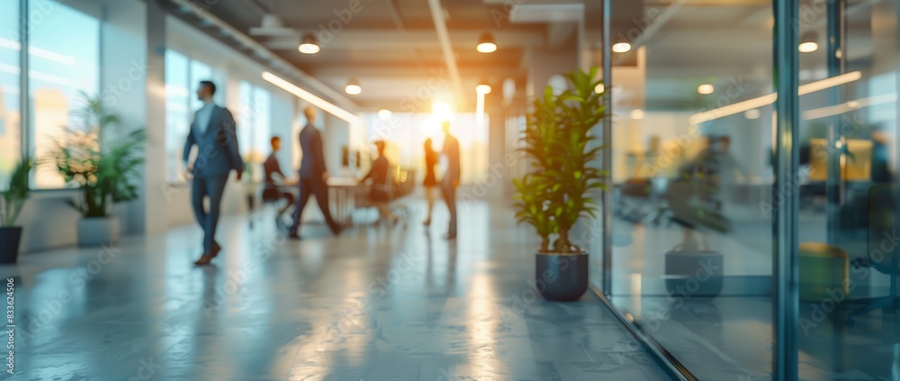 Blurred background of modern office interior Blurred background of modern office interior