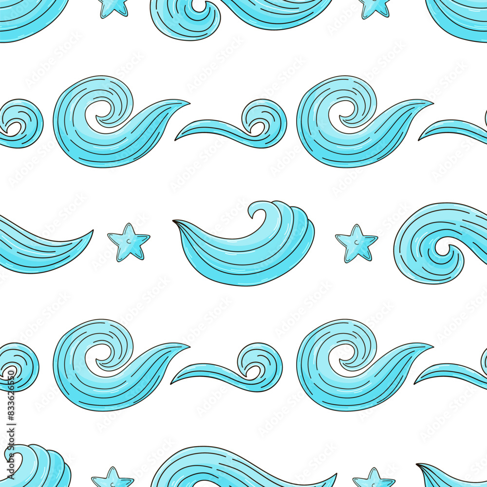 Creative marine seamless pattern Creative marine seamless pattern