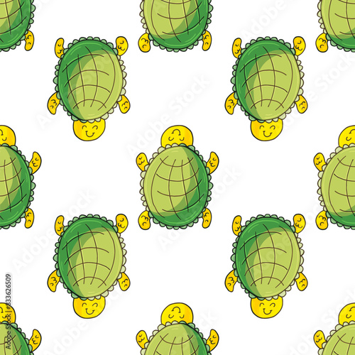 Creative marine seamless pattern