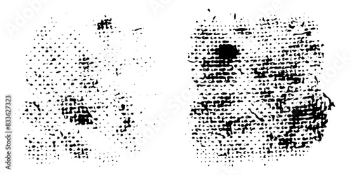 Vector set of grunge watercolor broad strokes