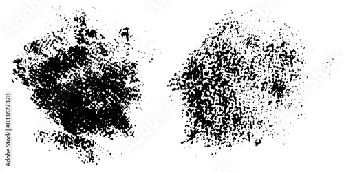 Vector set of grunge watercolor broad strokes