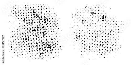 Vector set of grunge watercolor broad strokes