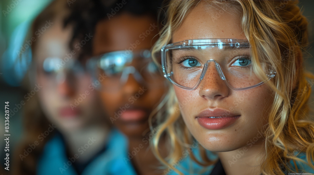 Woman Wearing Glasses and Man in Blue Shirt Woman Wearing Glasses and Man in Blue Shirt