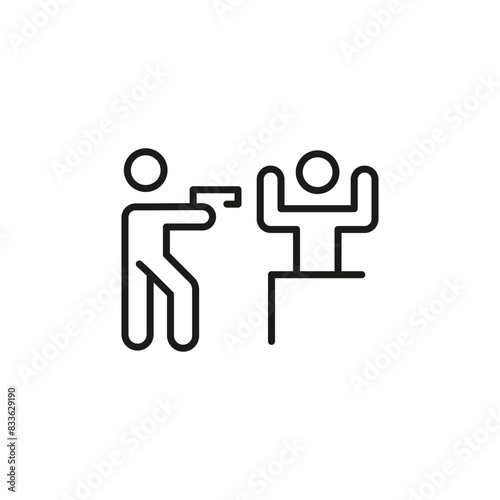 Robbery icon. Simple robbery icon for social media, app, and web design. Vector illustration