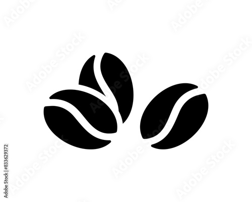 Coffee bean icon. High quality black icon.