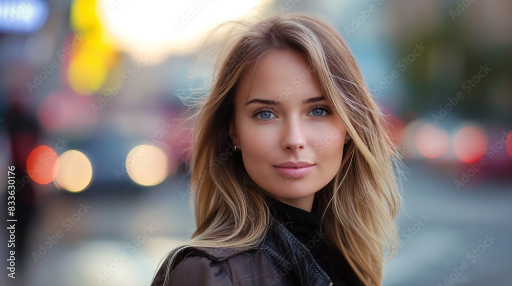 Young Woman in Urban Sunset Portrait Young Woman in Urban Sunset Portrait