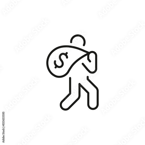 Looting icon. Simple looting icon for social media, app, and web design. Vector illustration.