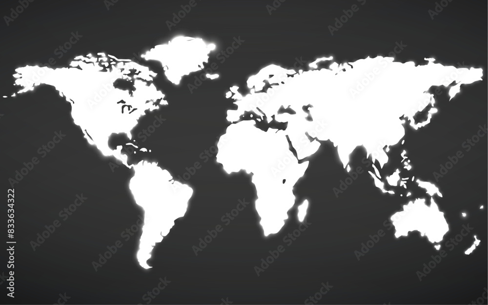 Abstract glowing world map. Technology image of globe. Graphic concept for your design Abstract glowing world map. Technology image of globe. Graphic concept for your design