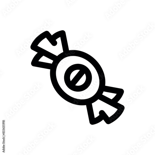 Placebo line black icon. Vector isolated button. photo