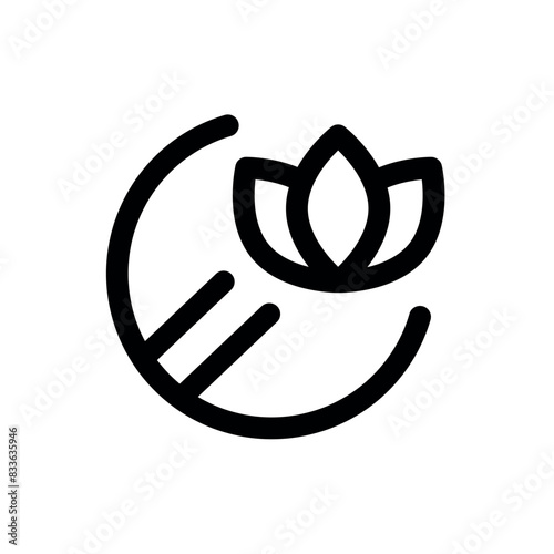 Sedatives line black icon. Vector isolated button.