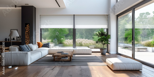 Chic Energy Saving: Modern Interior Design Featuring Cellular Shades
