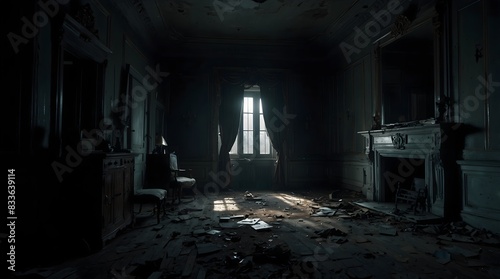  The bone-chilling sensation of being trapped in a creaking, dark room with unseen horrors lurking at night  ai_generated