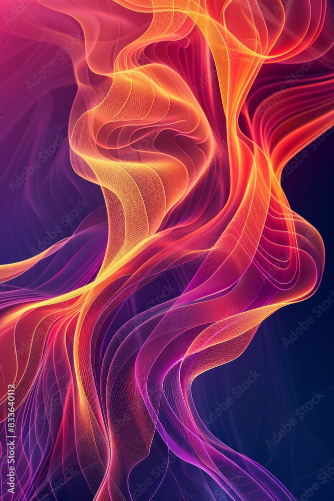 Obraz premium Chic abstract geometric backdrop with dynamic lines on a gradient, ideal for text, logos, and graphics.