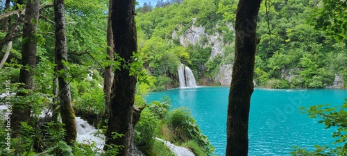 Cuadro en lienzo the beautiful Plitvice Lakes National Park