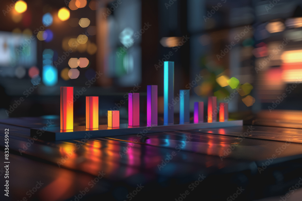 Graph charts that are models are inside the office. Show financial balance. Graph charts that are models are inside the office. Show financial balance.