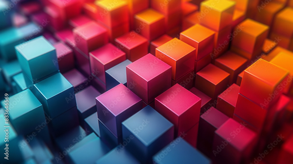 Colorful Cubes Array Colorful Cubes Array