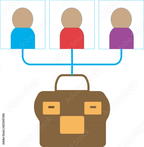 business icon vector illustration, business person with briefcase icon, business meeting icon, business person icon, office meeting, group work, business person icon, portfolio icon photo