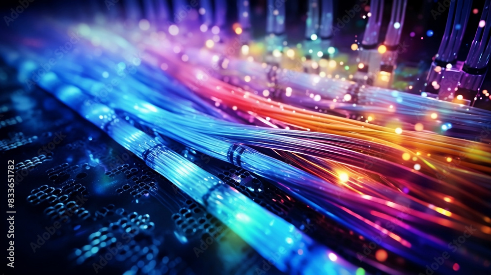 Obraz premium Fiber Optic Connectivity - Futuristic Technology