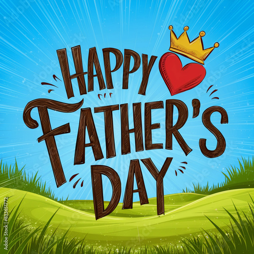 Happy Father's Day Design, template cover, banner, illustration Celebration