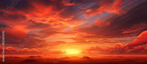 Orange hues rose. Creative banner. Copyspace image
