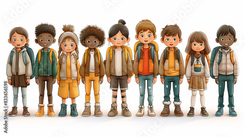 School Children Ready for Class