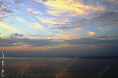 Lake Ladoga at sunset.