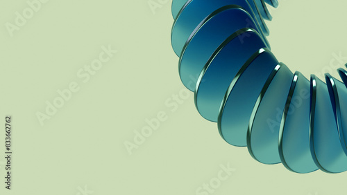 Fototapeta Naklejka Na Ścianę i Meble -  3d rendered abstract background composition. Organic and geometric wavy shapes in vibrant colors.