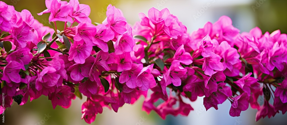 colorful bougainvillea flower. Creative banner. Copyspace image colorful bougainvillea flower. Creative banner. Copyspace image
