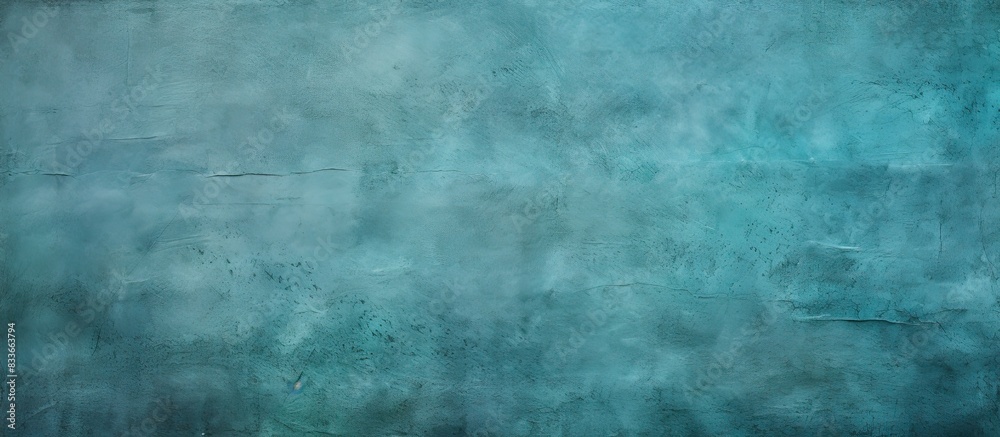 Obraz premium texture background of concrete wall teal color. Creative banner. Copyspace image