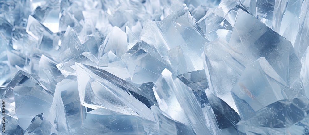 An abstract background of white crystals with copy space image An abstract background of white crystals with copy space image