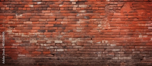 Copy space image of a background featuring a square brick wall
