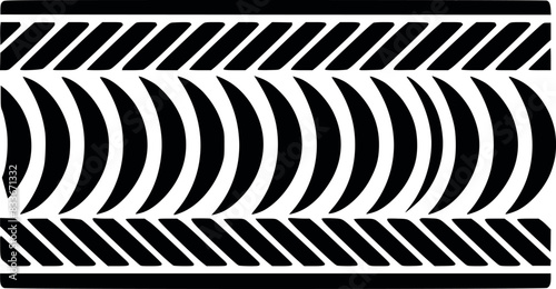 Dynamic Curved Tire Track Logo Vector Art Design for Automotive and Off-Road Branding Instant Free Download