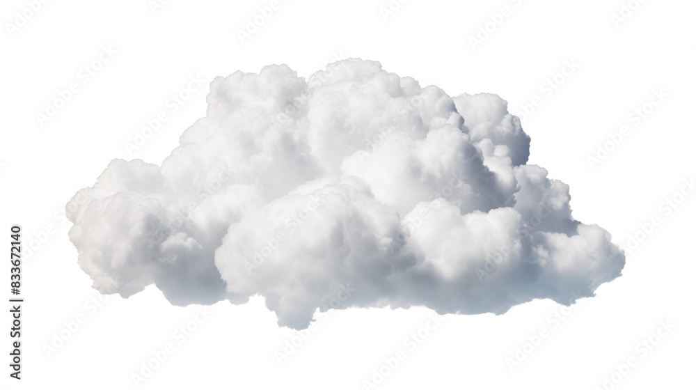 Fluffy White Cloud on Transparent Fluffy White Cloud on Transparent