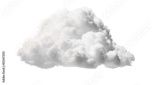 Fluffy White Cloud on Transparent