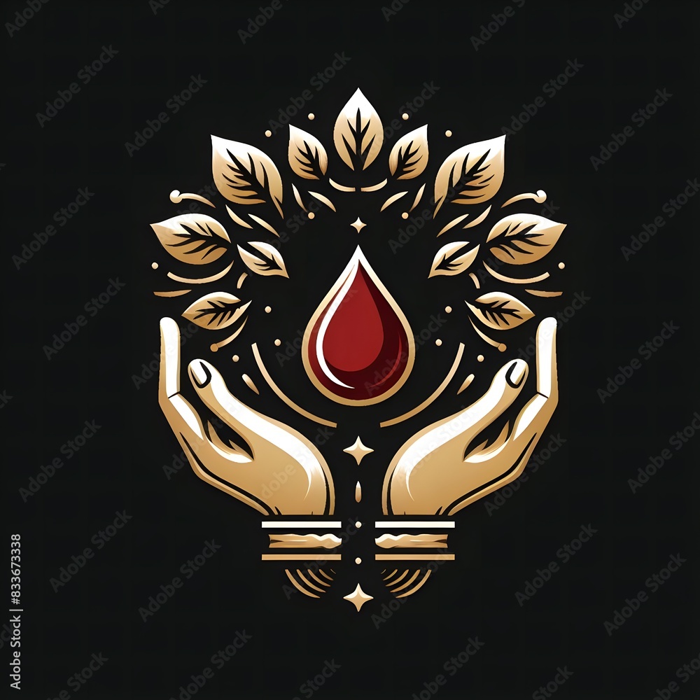 AI Generate of Blood Donation, Donor Darah, Blood Pack, Blood Transfusion, Logo Concept Stock Vector with Dark Black Background. AI Generate of Blood Donation, Donor Darah, Blood Pack, Blood Transfusion, Logo Concept Stock Vector with Dark Black Background.