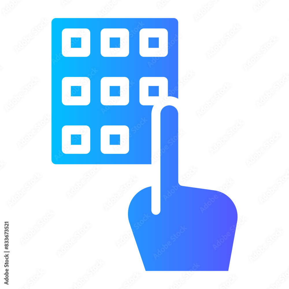 keypad gradient icon keypad gradient icon